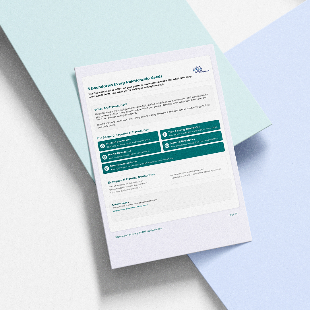 Building Boundaries: A Reflection Worksheet for Healthier Relationships
